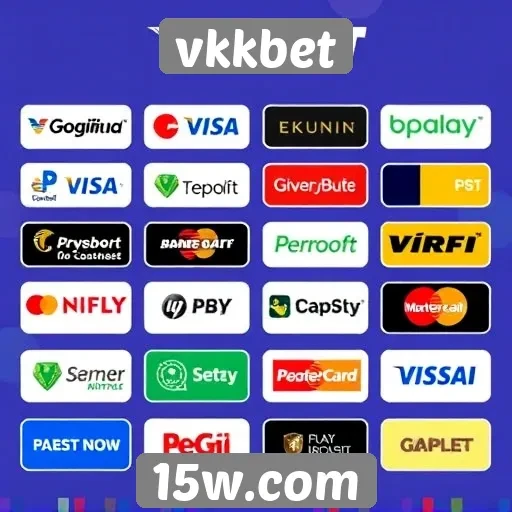 Opções de pagamento disponíveis no vkkbet